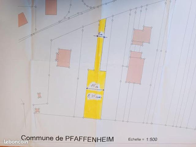 Vente Terrain constructible 835 m2 Pfaffenheim