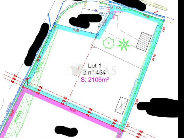 Vente Terrain constructible 2106 m2 Pont l'eveque