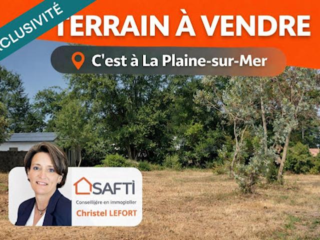 Vente Terrain 1400 m2 La Plaine sur Mer
