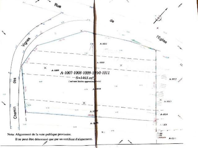 Vente Terrain 1473 m2 Bonvillers