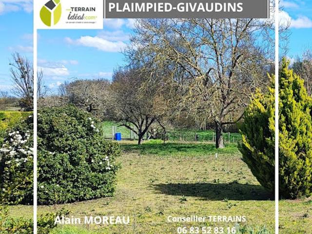 Vente Terrain 1784 m2 Plaimpied Givaudins