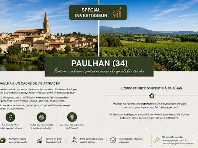 Vente Terrain 190 m2 Paulhan