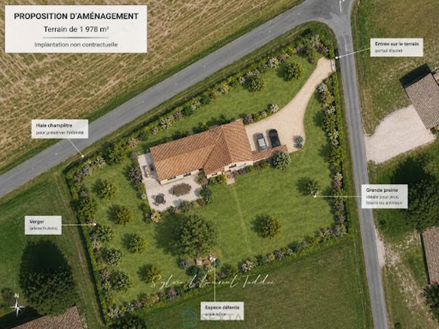 Vente Terrain 1978 m2 Sousmoulins