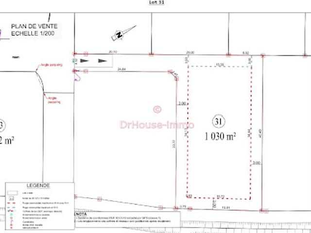 Vente Terrain 1029 m2 Brens
