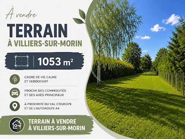 Vente Terrain 1053 m2 Villiers sur Morin