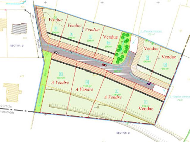 Vente Terrain 1197 m2 Sancey le Grand