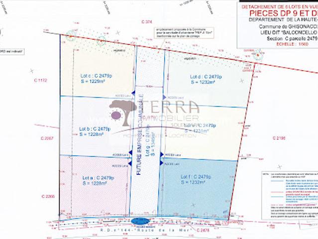 Vente Terrain 1232 m2 Ghisonaccia