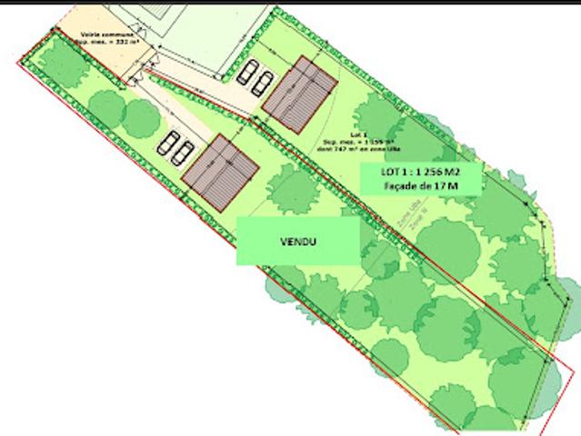 Vente Terrain 1256 m2 Pommeuse