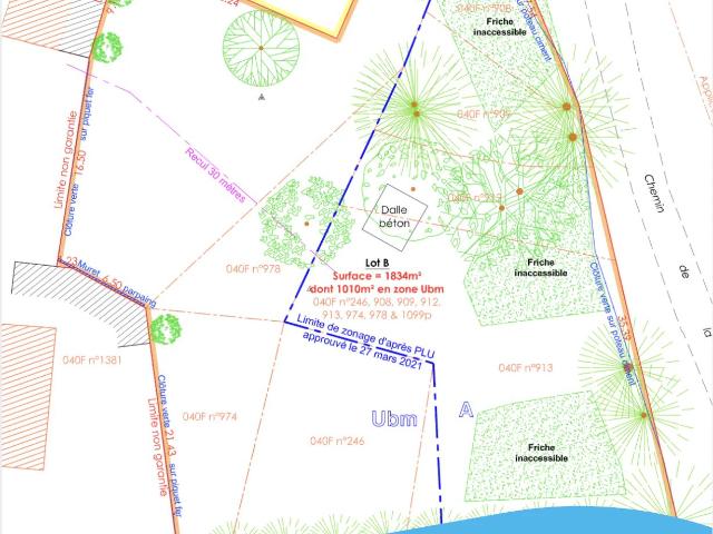 Vente Terrain 1 834 m²