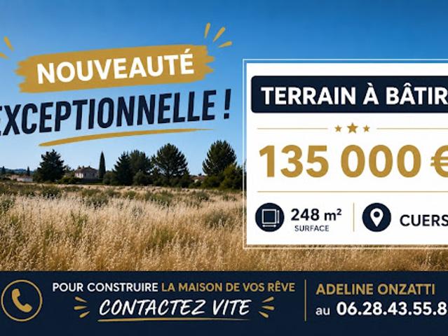 Vente Terrain 258 m2 Cuers