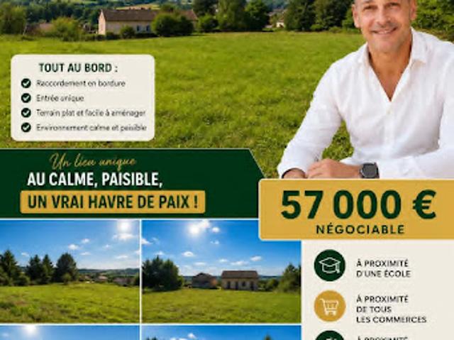 Vente Terrain 2813 m2 Cours
