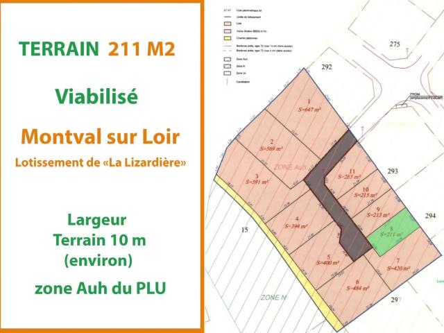 Vente Terrain 211 m²