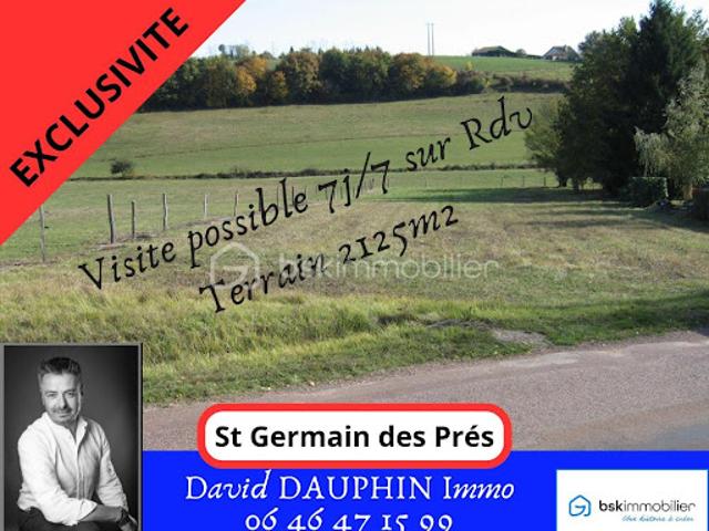 Vente Terrain 2125 m2 Saint germain des pres