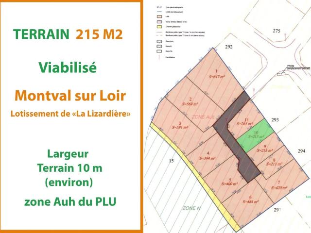 Vente Terrain 215 m²