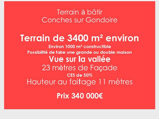 Vente Terrain 3400 m2 Conches sur Gondoire