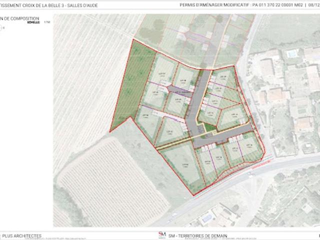 Vente Terrain 341 m2 Salles d'Aude