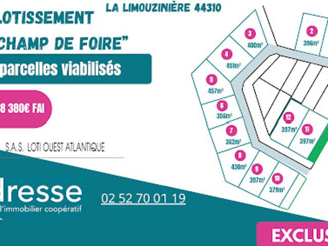 Vente Terrain 356 m2 La Limouzinière