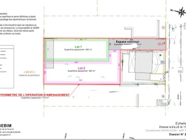 Vente Terrain 363 m2 Montsoult