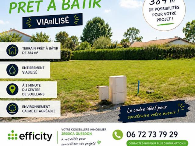 Vente Terrain 384 m2 Soullans