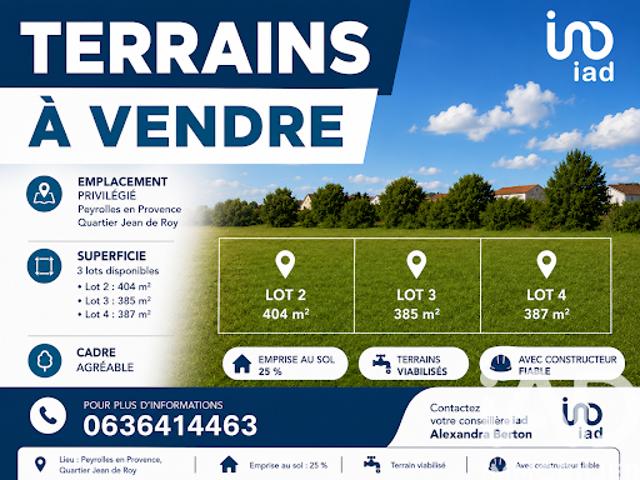 Vente Terrain 385 m2 Peyrolles en Provence