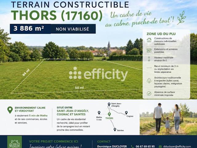 Vente Terrain 3886 m2 Thors