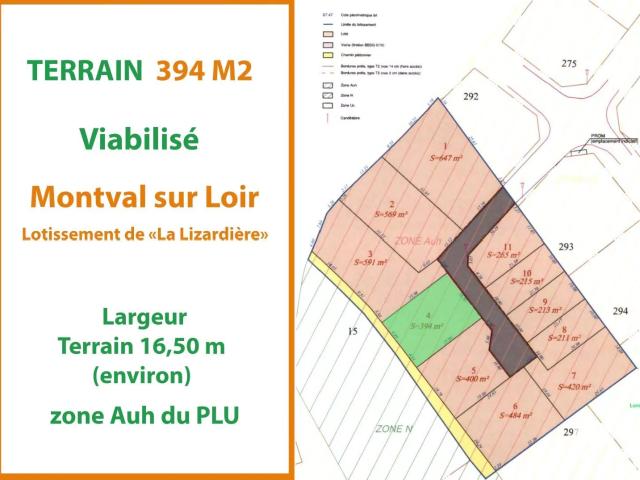 Vente Terrain 394 m²