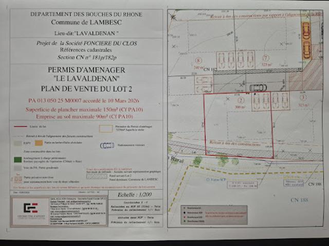 Vente Terrain 300 m2 Lambesc