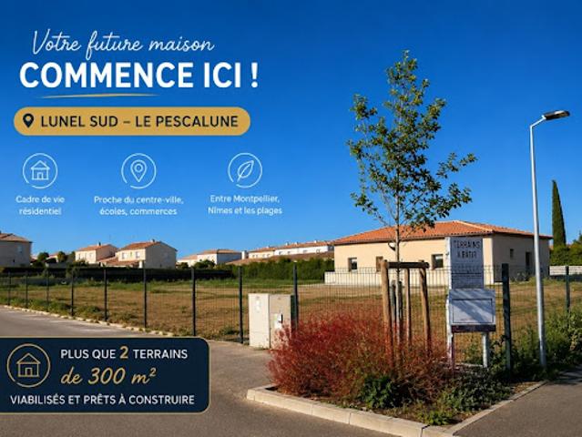 Vente Terrain 300 m2 Lunel