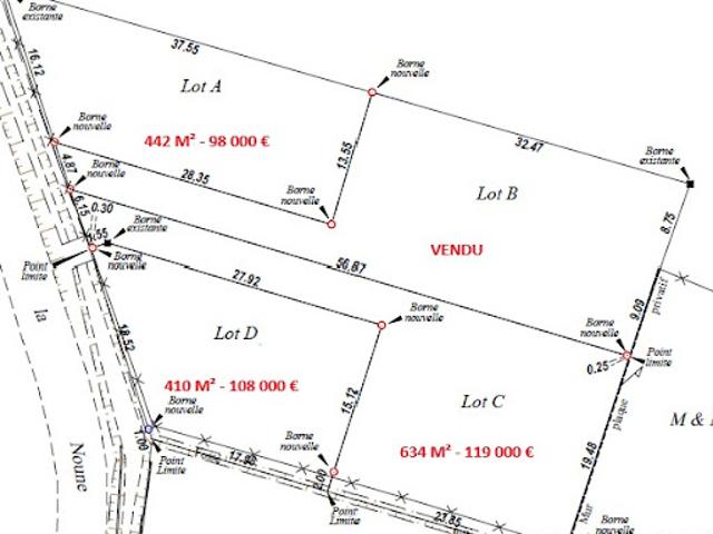 Vente Terrain 442 m2 Brach