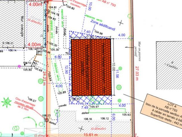 Vente Terrain 442 m2 Chessy