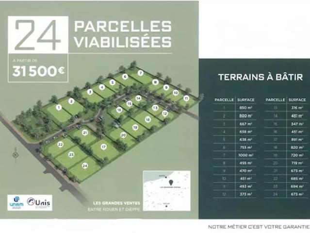 Vente Terrain 450 m2 Les Grandes Ventes