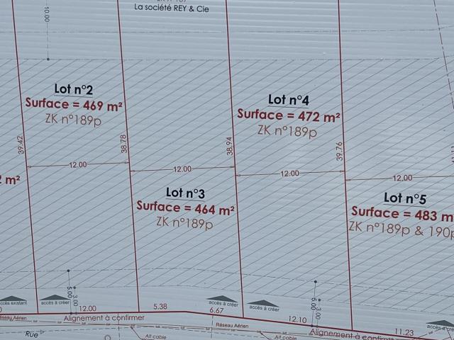 Vente Terrain 464 m²