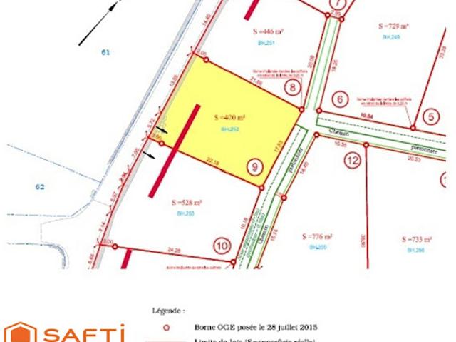 Vente Terrain 470 m2 Le Puy en Velay