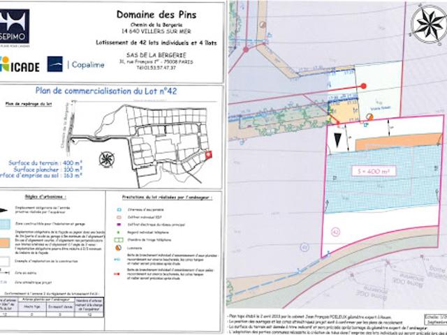 Vente Terrain 400 m2 Villers sur Mer