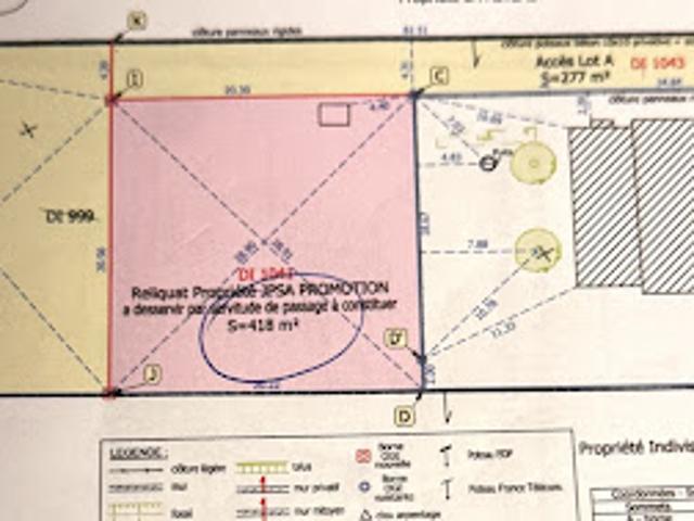 Vente Terrain 418 m2 Montauban