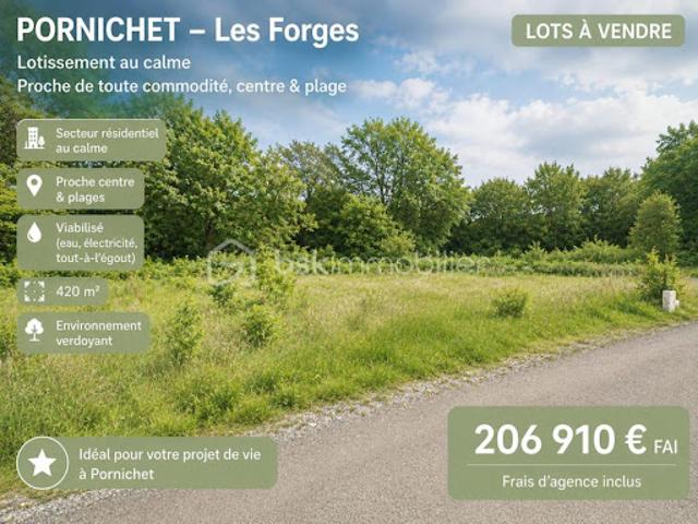 Vente Terrain 420 m2 Pornichet