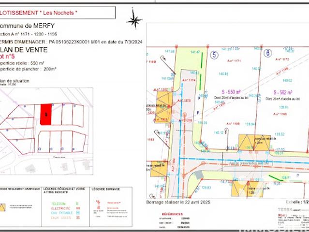 Vente Terrain 549 m2 Merfy