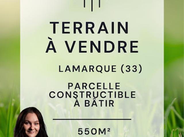 Vente Terrain 550 m2 Lamarque