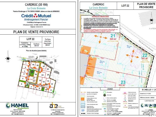 Vente Terrain 561 m²
