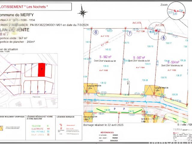 Vente Terrain 567 m2 Merfy