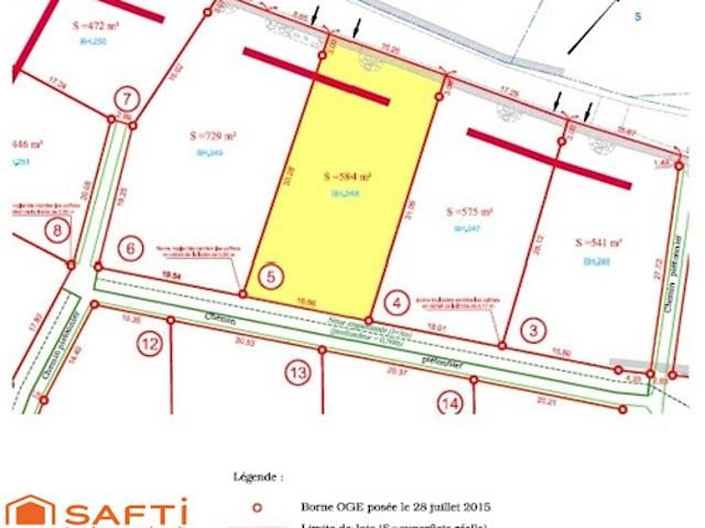 Vente Terrain 584 m2 Le Puy en Velay