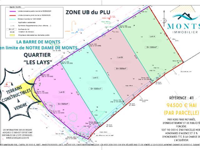 Vente Terrain 0 m2 La Barre de Monts