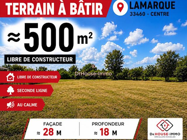 Vente Terrain 500 m2 Lamarque