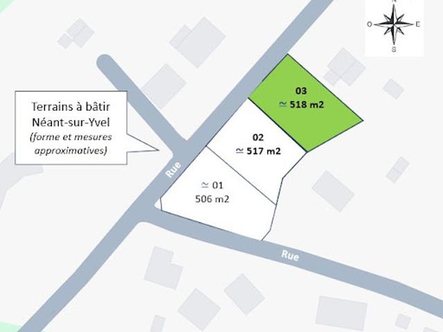 Vente Terrain 518 m2 Néant sur Yvel