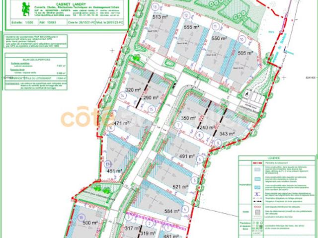 Vente Terrain 521 m2 Trévières