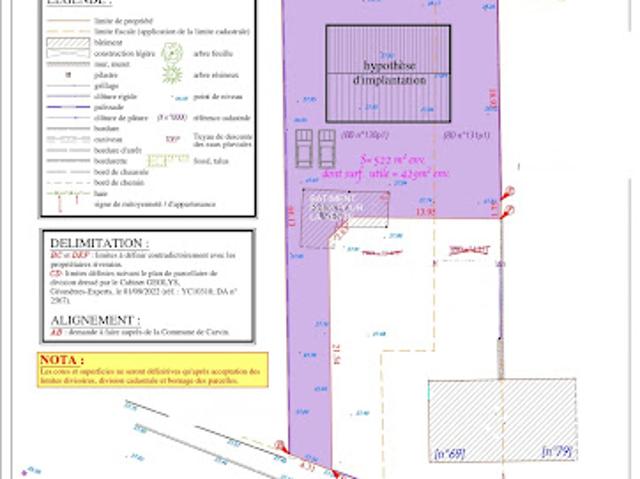 Vente Terrain 522 m2 Carvin