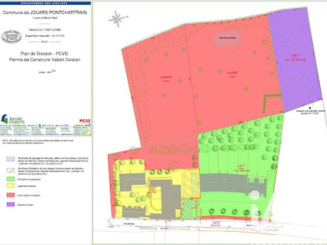 Vente Terrain 5310 m2 Jouars Pontchartrain