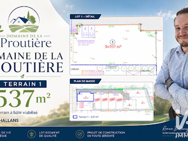 Vente Terrain 537 m2 Challans