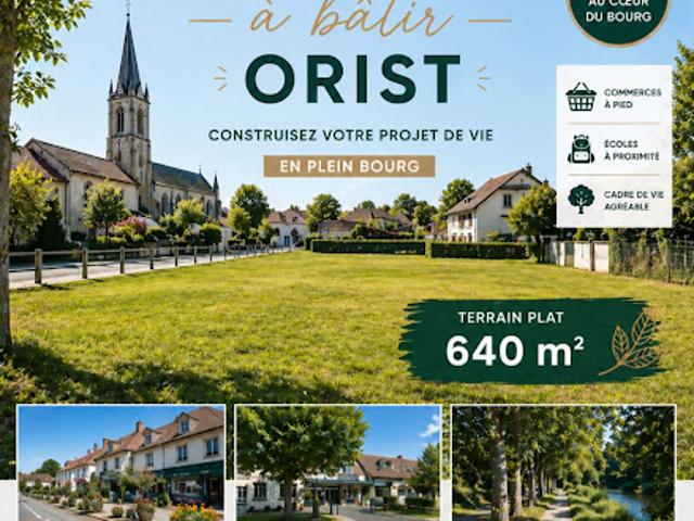 Vente Terrain 641 m2 Orist