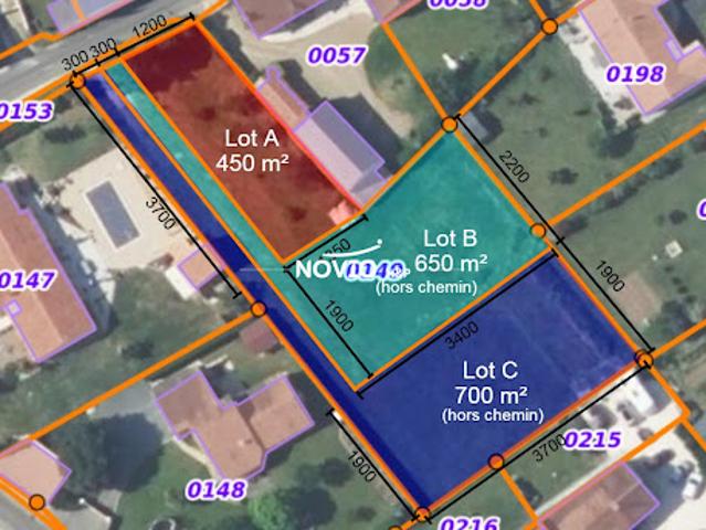Vente Terrain 650 m2 Naintre